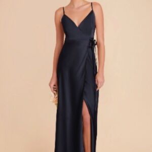 Birdy Grey Cindy bridesmaid dress - Navy Blue Matte Silk